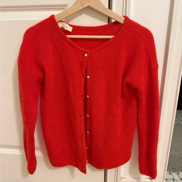 Sezane Gaspard Red Cardigan - Picture 2 of 5